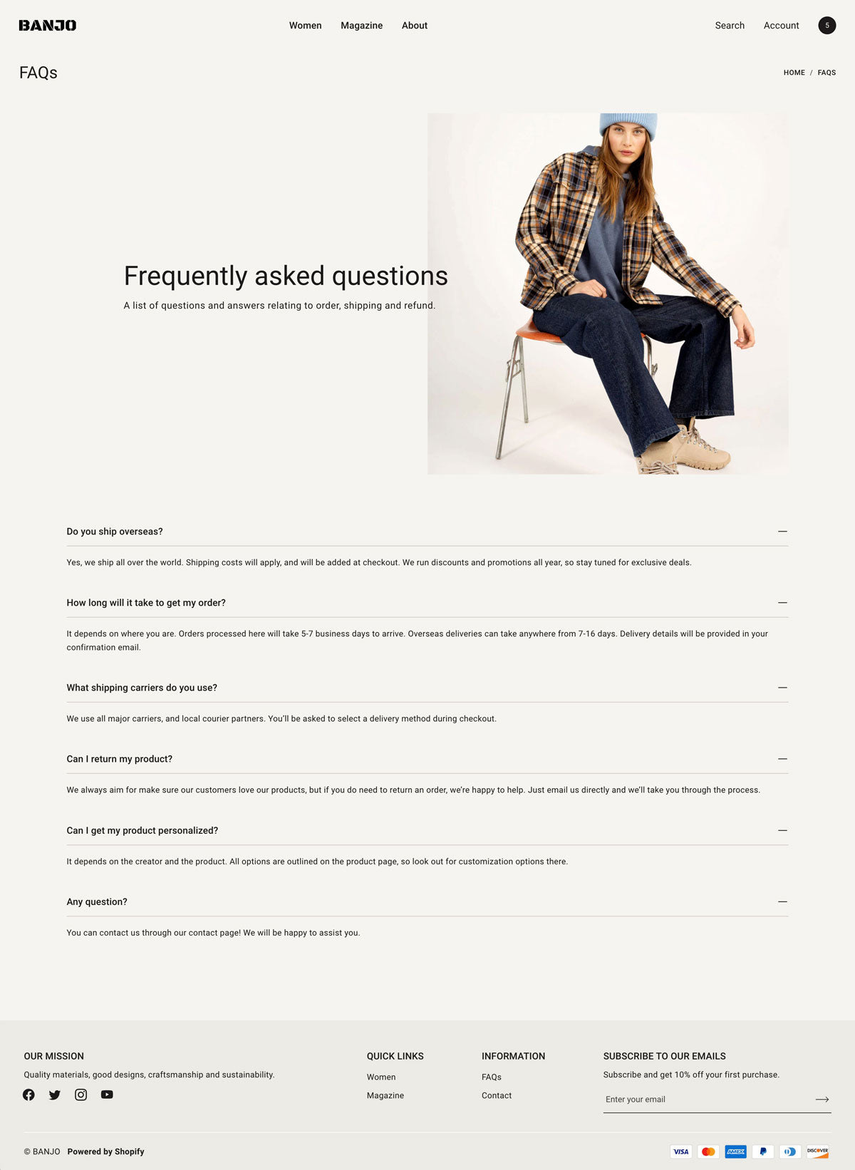 Banjo Creative Template Case - Page - FAQs
